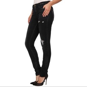 BLANK NYC Dark Charcoal Grey Ripped Jeans Size 27